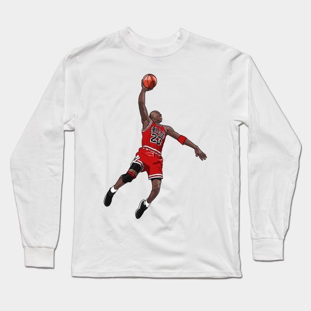 FLYING JORDAN Long Sleeve T-Shirt by HSDESIGNS